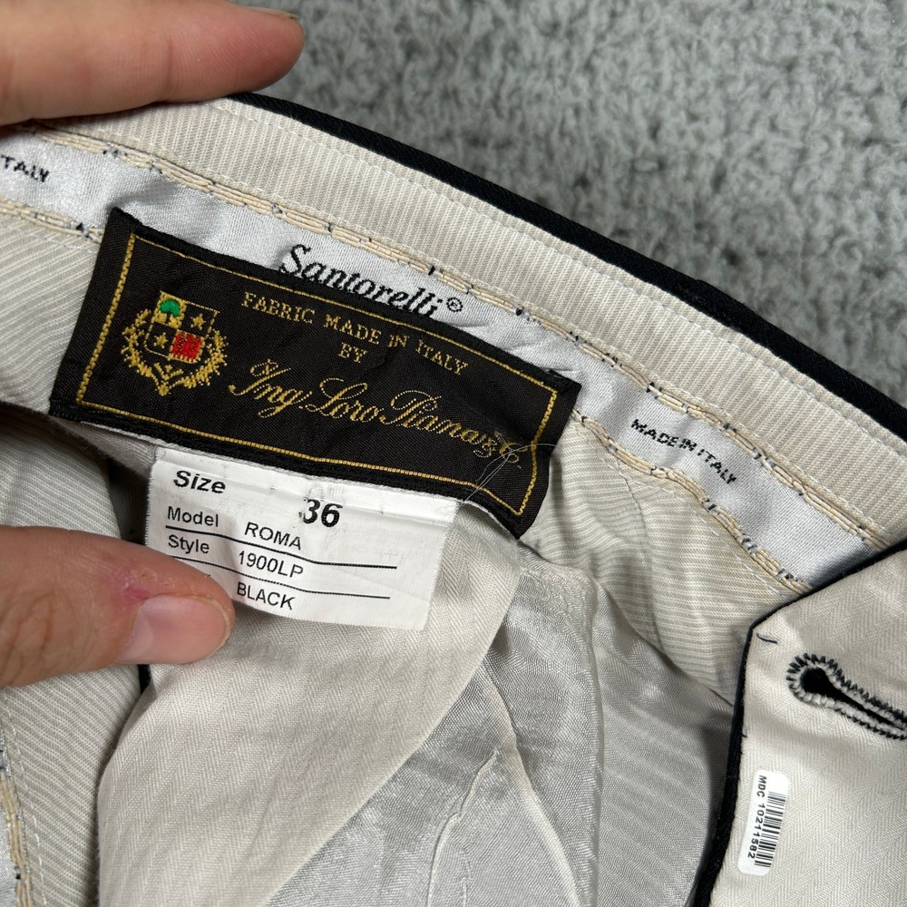 Santorelli Roma Loro Piana Mens 36 Dress Pants 1900LP Flat Front Wool - Picture 3 of 8